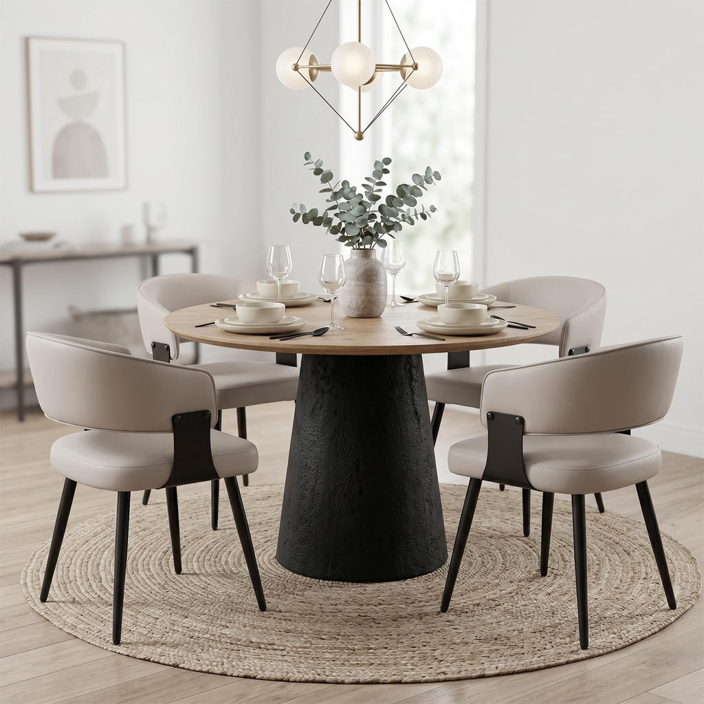 Dining Chairs Set of 4, Modern Faux Leather Kitchen Chairs