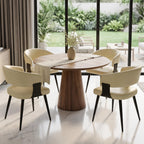 Dining Chairs Set of 4, Modern Faux Leather Kitchen Chairs
