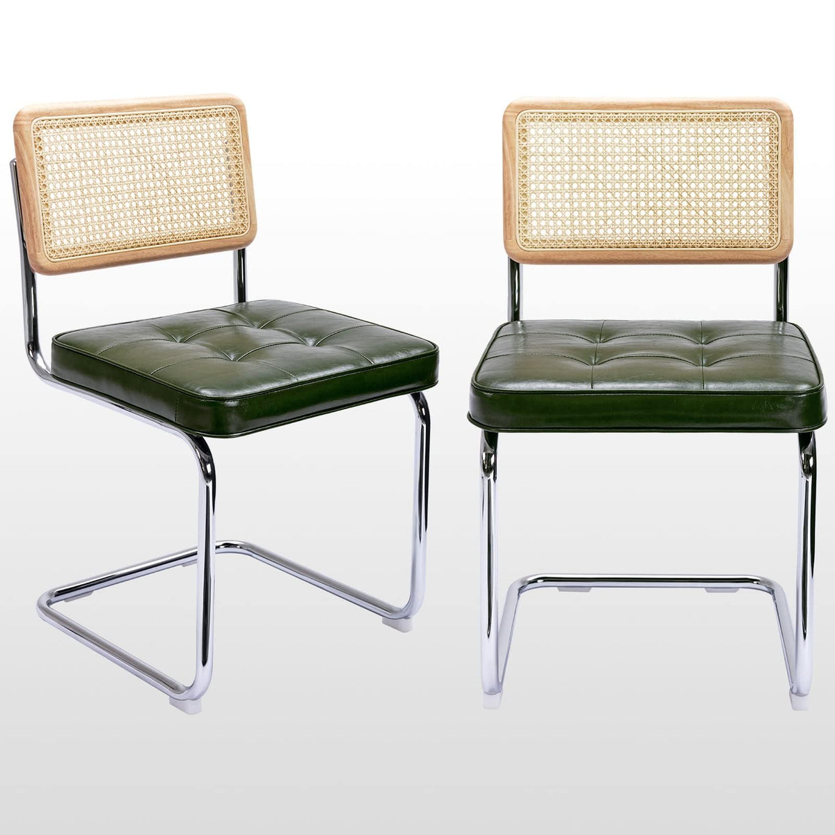 Zesthouse Natural Rattan Dining Chairs Set of 2, Modern Cesca Kitchen Chair