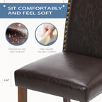 DUMOS Dining Chairs Set of 6, PU Leather Kitchen Chairs for Living Room