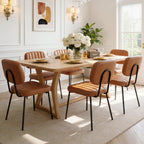 OLIXIS Dining Chairs Set of 6, Upholstered Kitchen Chairs, Black