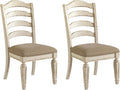 Signature Design by Ashley Realyn Wood Dining Chairs Set of 2, White