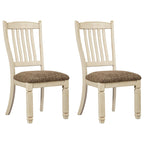 Signature Design by Ashley Bolanburg Upholstered Wood Dining Chairs, 2 Pack