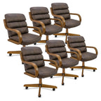 Chromcraft Douglas D9550 Swivel-Tilt Dining Chair - Chestnut - MAJ6-4pc