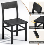 MECHYIN Black Dining Chairs Set of 4, Upgrade Farmhouse Kitchen Room Chair