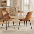 VASAGLE Dining Chairs Set of 2, Upholstered Kitchen Chairs, PU Leather