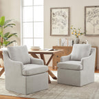 VKNOW Upholstered Dining Chairs Set of 2, Dining Room Chairs with Casters