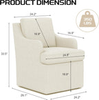 VKNOW Upholstered Dining Chairs Set of 2, Dining Room Chairs with Casters