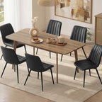 VASAGLE Dining Chairs Set of 4, Upholstered Kitchen Chairs, PU Leather