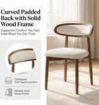 Wooden Dining Chairs set of 4, Farmhouse Dinner Chairs with Curved Back