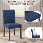 MALOL Upholstered Dining Chairs Set of 6, High Back Kitchen Room Chairs, Mid Century Modern Dining Room Chairs for Kitchen, Living Room, Blue