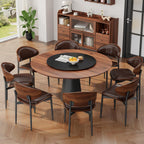 REONEY Dining Chairs Set of 2, Mid-Century Modern Kitchen Chairs, Black