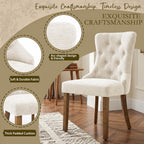 Upholstered Dining Chairs Set of 4 for Dining Room Kitchen (Beige,4)