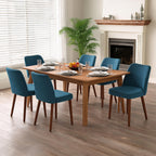 GarveeHome Wooden Dining Chair Set of 4 Upholstered Fabric Dining Chair