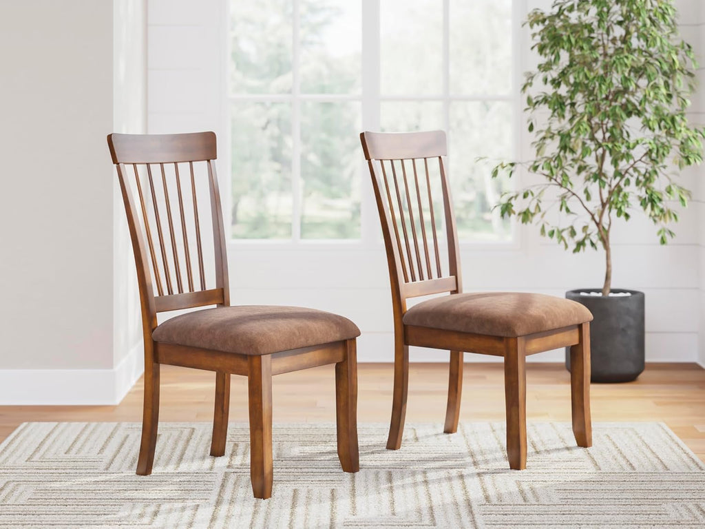 Signature Design by Ashley Berringer Wood Dining Chairs Set of 2, Brown
