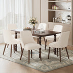 MALOL Upholstered Dining Chairs Set of 4 with High-Back, Beige