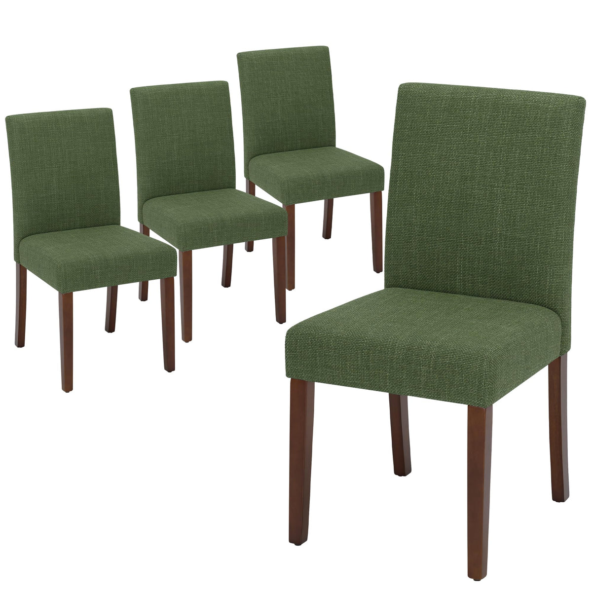 MALOL Upholstered Dining Chairs Set of 4, Fabric Dining Room Chairs, Modern Wooden Dining Chair, Kitchen Side Chairs, Farmhouse Dinner Chair with High Back for Kitchen, Beige