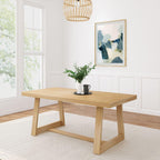 Plank+Beam Classic 72 Inch Dining Table, Rectangular, Pecan Wirebrush