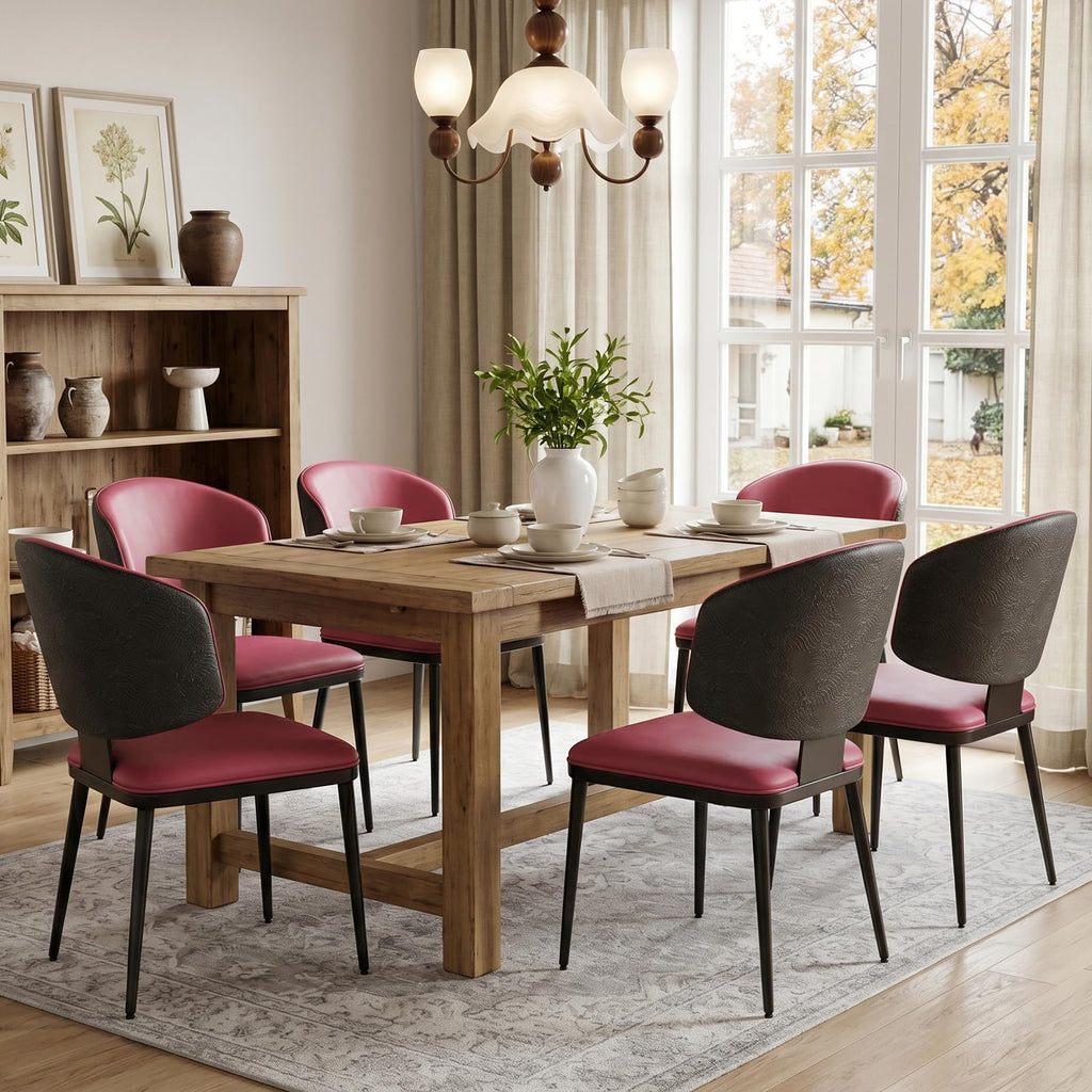 Dining Chairs Set of 4, Faux Leather Kitchen & Dining Chairs