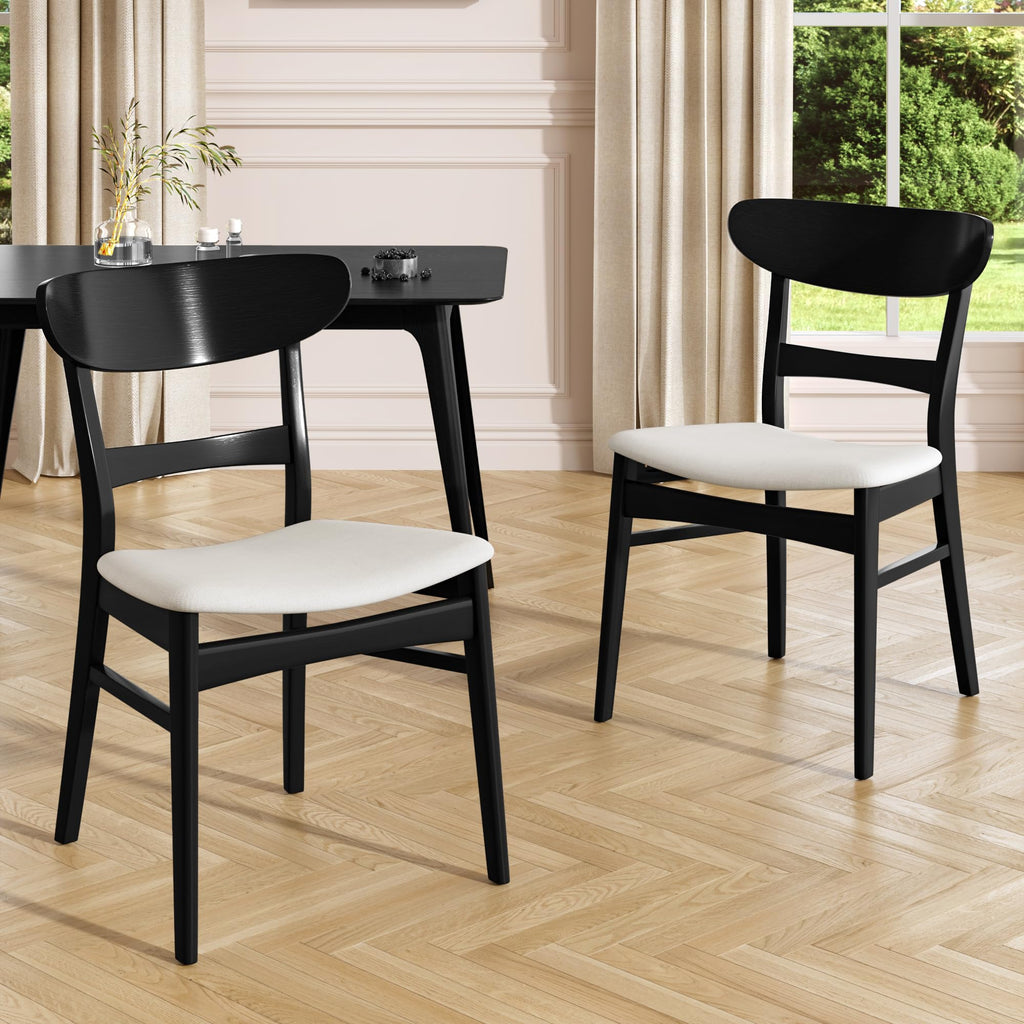 Christopher Knight Home Idalia Dining Chairs, 2-Pcs Set, Light Beige / Oak Finish