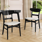 Christopher Knight Home Idalia Dining Chairs, 2-Pcs Set, Light Beige / Oak Finish