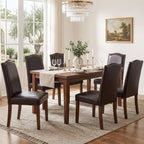 DUMOS Dining Chairs Set of 6, PU Leather Kitchen Chairs for Living Room