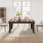 GarveeHome Farmhouse Dining Table for 6-8 People, 71 in Long Kitchen Tables