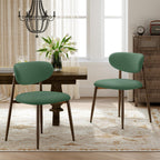 MALOL Dining Chairs Set of 4, Curved Back Kitchen Room Chairs with Metal Legs and Anti Slip Pads, Upholstered Dining Chair for Home and Restaurant, Beige
