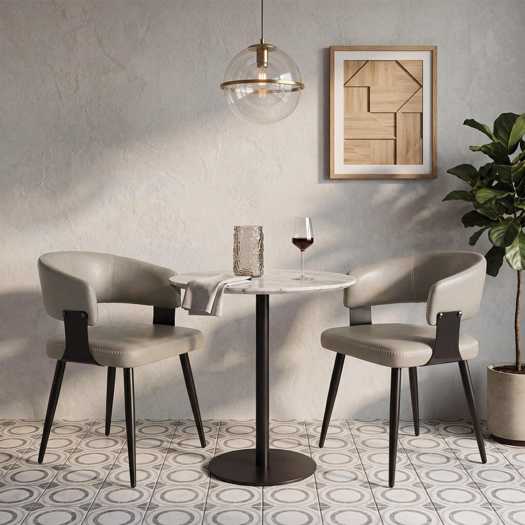 Dining Chairs Set of 4, Modern Faux Leather Kitchen Chairs
