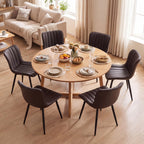 YOUNUOKE Dining Chairs Set of 2 Mid-Century Modern Kitchen Chairs Khaki