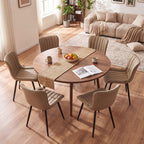 YOUNUOKE Dining Chairs Set of 2 Mid-Century Modern Kitchen Chairs Khaki