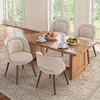 LUE BONA Dining Chairs Set of 4 with Lumbar Support, Green