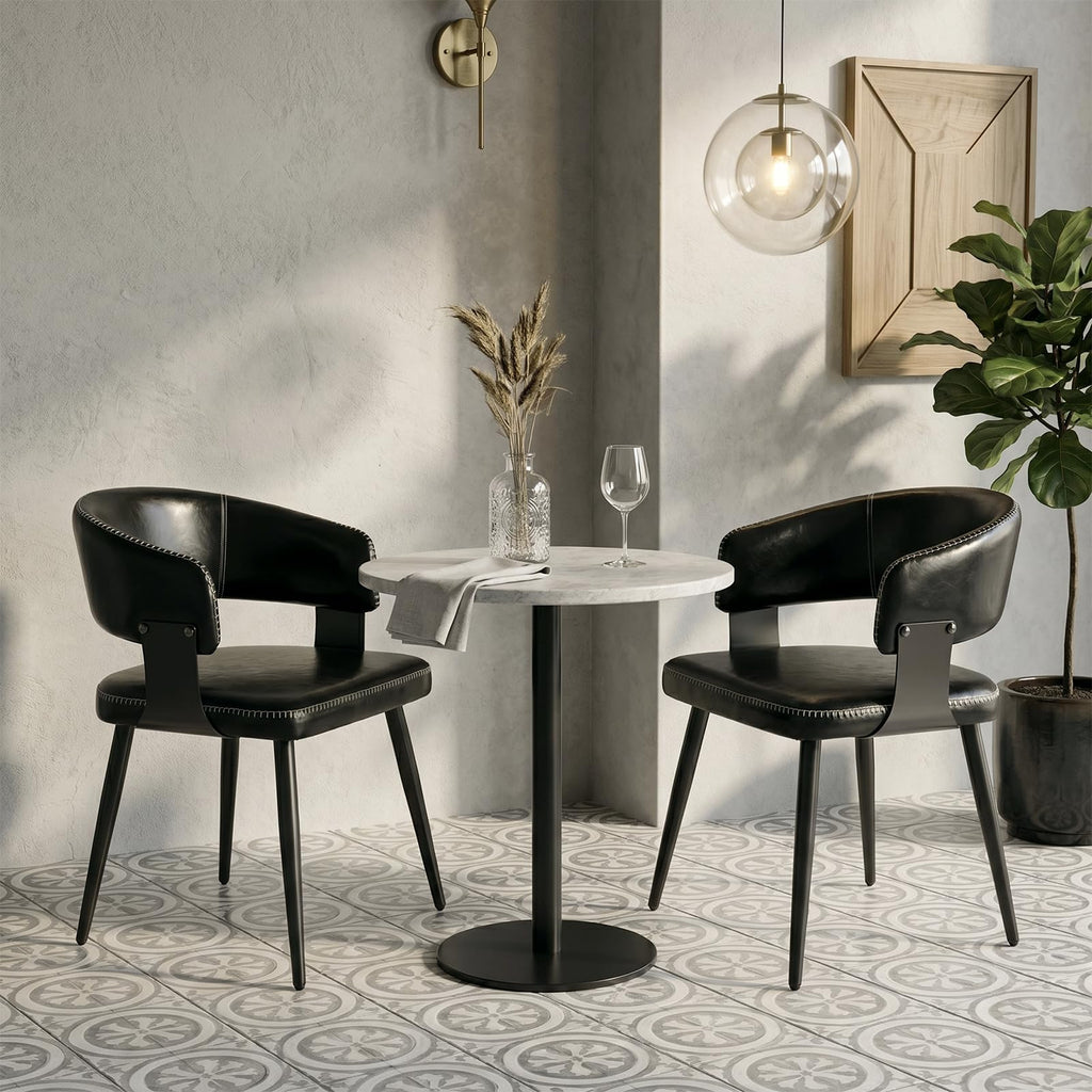 Dining Chairs Set of 4, Modern Faux Leather Kitchen Chairs