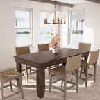 GarveeHome Farmhouse Dining Table for 6-8 People, 71 in Long Kitchen Tables