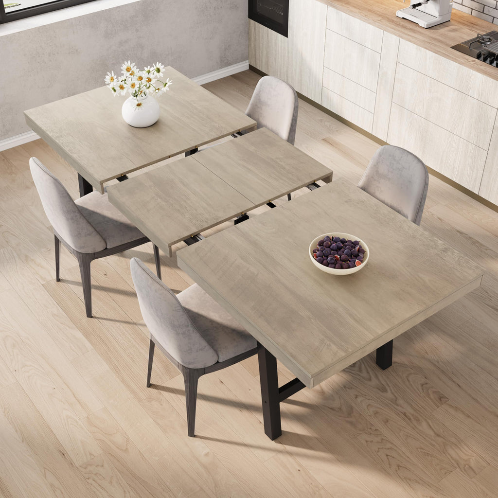 Garvee 71" Farmhouse Dining Table, Rustic Kitchen Table, Brown