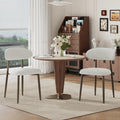 MALOL Dining Chairs Set of 4, Modern Upholstered Kitchen & Dining Room Chairs, Curved Back Dining Chairs with Sturdy Metal Legs, Comfortable Side Chairs for Dining Room, Kitchen, Living Room, Brown