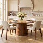Usaint Modern Wooden Dining Chairs Set of 4 with Rubberwood Legs，Beige