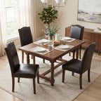 Upholstered Dining Chair Set of 6, PU Leather Kitchen Chair