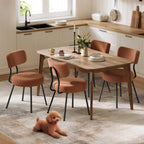 VASAGLE Boucle Dining Chairs Set of 4, Upholstered Kitchen Chairs