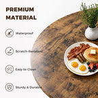 Jocoevol Round Dining Table for 4,Kitchen Dining Room Circle Dinner Pedestal Table,Space Saving Wood Kitchen & Dining Room Furniture (Vintage, 46In)