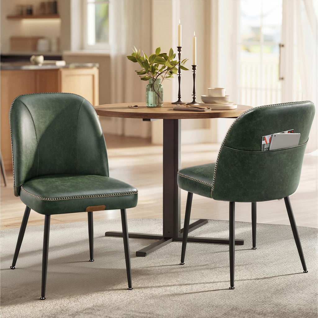VASAGLE Dining Chairs Set of 2, Upholstered Kitchen Chairs