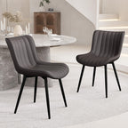 YOUNUOKE Dining Chairs Set of 2 Mid-Century Modern Kitchen Chairs Khaki