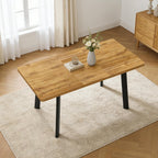 Modern 47.2"-63" Extendable Rectangular Dining Room Table, Walnut