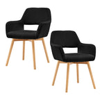 Mid Century Modern Dining Chairs Set of 2 & 4 & 6 Comfy Accent Chair Upholstered Kitchen Dining Living Room Chairs for Bedrooms Waiting Room Home Arm Desk Chair No Wheels (Wool White, 2)