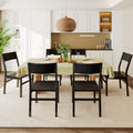 Feonase Dining Chairs Set of 6, Modern Kitchen Chairs with Ergonomic Backrest, MDF Board and Metal Legs, Dinner Chairs for Dining Room, Kitchen and Living Room, Walnut