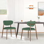 MALOL Dining Chairs Set of 4, Curved Back Kitchen Room Chairs with Metal Legs and Anti Slip Pads, Upholstered Dining Chair for Home and Restaurant, Beige