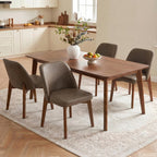 Usaint Modern Wooden Dining Chairs Set of 4 with Rubberwood Legs，Beige