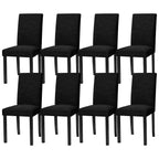 CHUN YI Dining Chairs Set of 4, Upholstered Dining Room Chairs, Modern Farmhouse Parsons Chairs with Solid Wood Legs & Fabric Padded Seat for Kitchen/Living Room/Restaurant, Beige