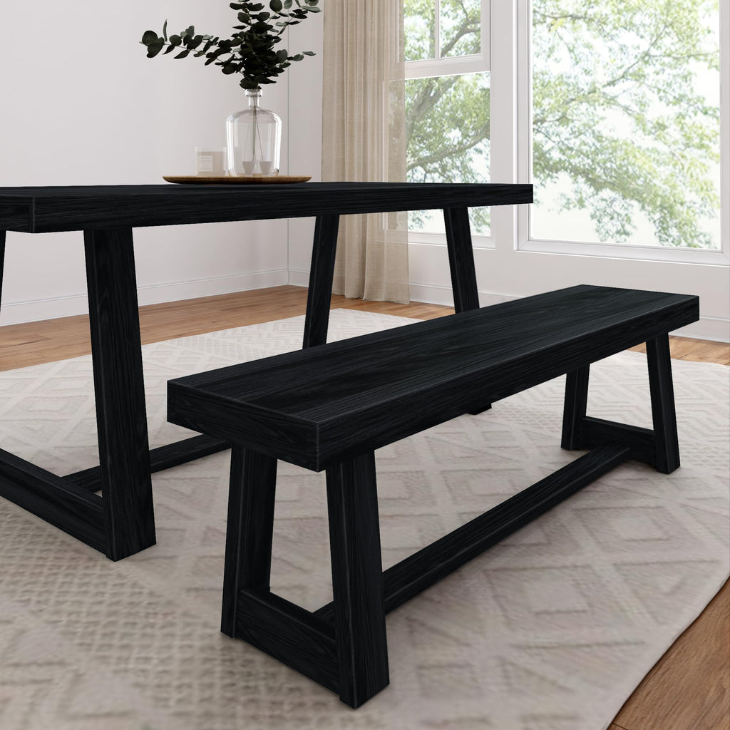 Plank+Beam Classic 72 Inch Dining Table, Rectangular, Pecan Wirebrush
