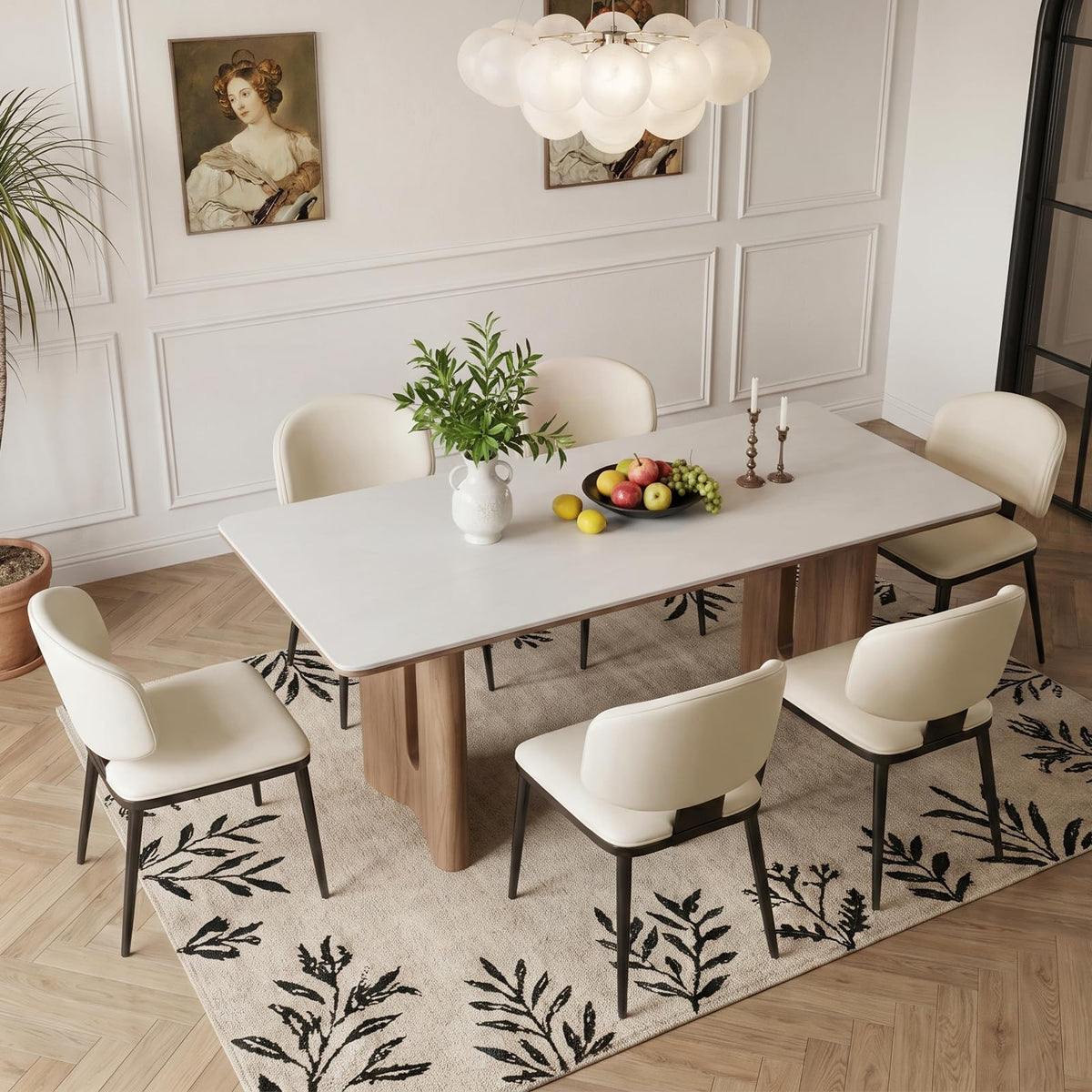 Dining Chairs Set of 4, Faux Leather Kitchen & Dining Chairs